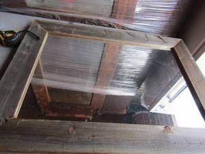 lot 7 image: BARNWOOD FRAMED MIRROR