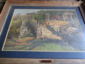 lot 40 image: BOB WYATT  ALWAYS WELCOME 2836 wood framed ,  3240 wood frame with glass front no picture included,  qty 2 piece