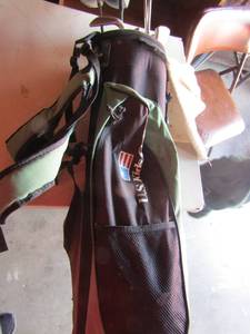 lot 24 image: Us kids gold bag and clubs qty of clubs is 10