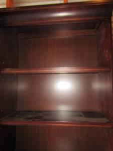lot 65 image: 5 tier very nice and sturdy riverside furniture book shelf size 79x32x14
