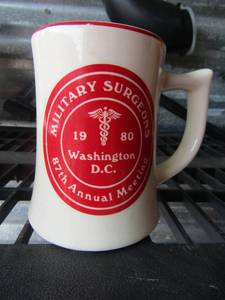 lot 161 image: Military Surgeons 1980 coffee mug, 87th meeting