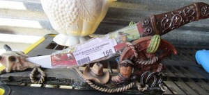 lot 166 image: Western dcor knife with western stand, new very nice