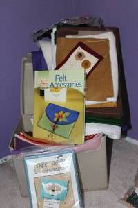 lot 32 image: Felt Crafting Designs with a Large Quantity of Felt Material