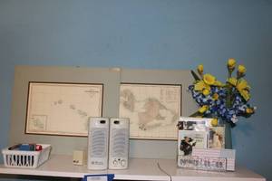 lot 44 image: Matted Atlas Prints, Computer Speakers Stampers and More