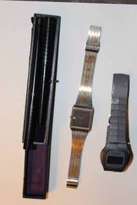 lot 72 image: Two Mens Watches and a Set of Vintage Fountain Pens From Waterman Fountain Pen Company