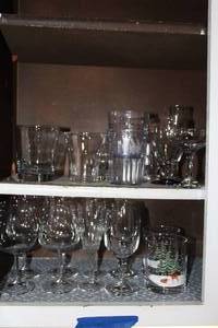 lot 174 image: A very nice variety of glass stemware and glassware see pictures for styles