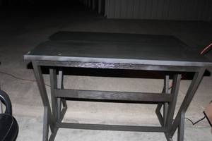 lot 299 image: Expandable Sofa Table See Photos approximately 35.5x18x36.5 tall when open 35.5x36x36.5