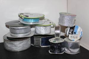lot 319 image: Generous Selection of Crafting Ribbon in colors and styles as shown