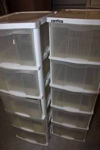 lot 327 image: Two Plastic Storage Drawer Set, 5 Large drawers in Each