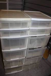 lot 328 image: Two Storage drawer Sets.. both large and small drawers .. see photos