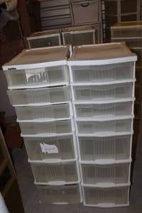 lot 329 image: Two plastic storage drawer sets as shown