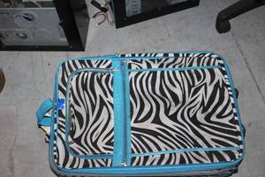 lot 337 image: Zebra Print rolling Suitcase