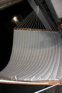 lot 91 image: White Padded Full-size Hammock ...See Photos