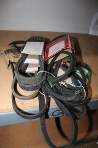 lot 164 image: Ten Unused Belts For a variety of things, mainly Lawnmowers