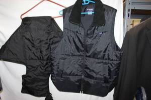 lot 190 image: Set of Thermally Heated riding vest and Chaps... Plugs into each other warming the whole Body even on the coldest rides