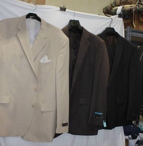 lot 122 image: Mens Suits (3) 50L Henry James Jacket Only, Gulliano Couture Jacket Only, Sean John 2PC Suit