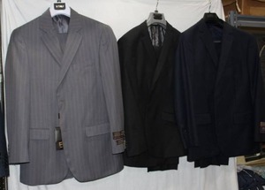 lot 128 image: Mens 2 pc Suits (3) 40R, Giorgio Vitalli and Tazio