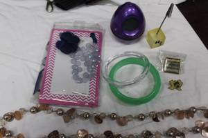 lot 143 image: Ladies Fashion Jewelry, travel clock and picture display. Some in Original Box.