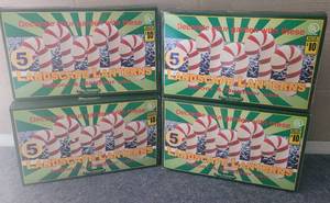 lot 8 image: (4) CHRISTMAS LANDSCAPE LANTERNS AS SHOWN. (SOLD 4 X THE MONEY)