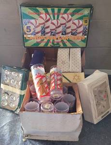 lot 75 image: LOT OF CHRISTMAS DECOR AND MORE AS SHOWN.