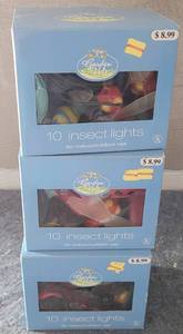 lot 79 image: (3) BOXES OF INSECT LIGHTS AS SHOWN.