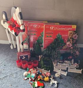 lot 101 image: LOT OF CHRISTMAS DECOR AS SHOWN.