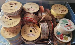 lot 103 image: LOT OF ASSORTED RIBBON AS SHOWN.