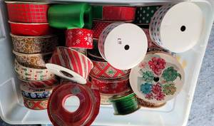 lot 109 image: LOT OF ASSORTED RIBBON AS SHOWN.