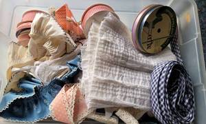 lot 111 image: LOT OF RIBBON AND MORE AS SHOWN.