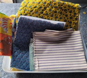 lot 116 image: LOT OF FABRIC  MATERIAL AS SHOWN.