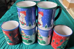 lot 151 image: LOT OF CHRISTMAS CUPS AS SHOWN.