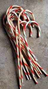 lot 160 image: YARD DECORATIVE CANDY CANES AS SHOWN.