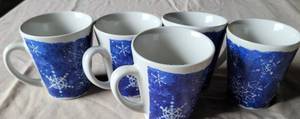 lot 162 image: LOT OF CHRISTMAS COFFEE CUPS AS SHOWN.