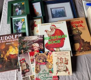 lot 168 image: LOT OF BOOKS INCLUDING NORMAN ROCKWELLS AND MORE AS SHOWN.