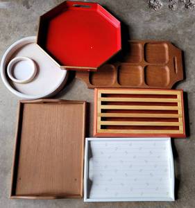 lot 169 image: LOT OF ASSORTED TRAYS AS SHOWN.
