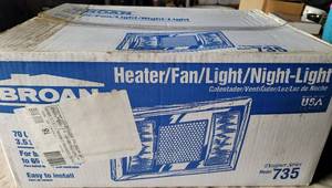 lot 176 image: BROAN HEATER, FAN, LIGHT, NIGHT-LIGHT IN BOX AS SHOWN.