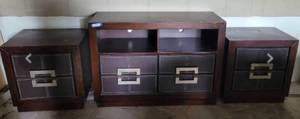lot 182 image: DRESSER AND NIGHT STANDS IN STYLEDESIGN SHOWN. (SOLD 3 X THE MONEY)