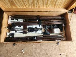 lot 75 image: Astronomical Telescope - Sears Discoverer Model # 3 4454 Equatorial Refractor telescope