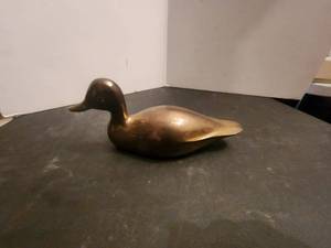 lot 102 image: Vintage Brass Duck