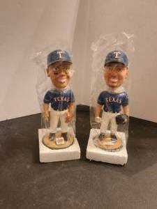 lot 113 image: Selection of 2 Texas Rangers Bobbleheads - Park & Rodriguez