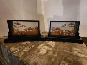 lot 141 image: Selection of 2 vintage framed cork dioramas