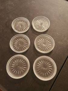 lot 178 image: Set of 6 crystal glass coasters