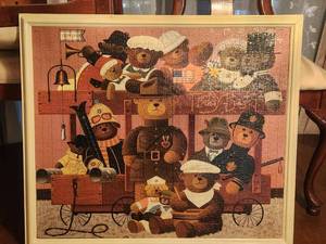 lot 206 image: Framed Teddy Bear Puzzle
