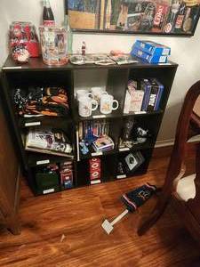 lot 195 image: Black cubby shelf unit