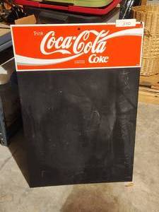 lot 340 image: Vintage German Coca Cola advertisement chalk board