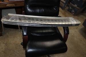 lot 13 image: 03-07 Porsche Cayenne Rear Bumper Scuff Step Plate (3) (chair not included)