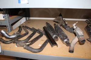 lot 93 image: Misc Japanese and Harley Davidson Exhausts and Headers
