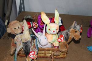 lot 151 image: Selection of TY Beanies, Including Patriot, Cheeky, Millennium, and Others.  All Have Hang Tags and Tush Tags