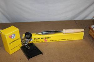 lot 161 image: Vintage Unused Great American Soldering Iron and Stand
