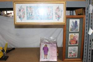 lot 162 image: Two Framed Wall Deco and Salon Shirt For the Full Figured Lady, that come with a Matching T-shirt